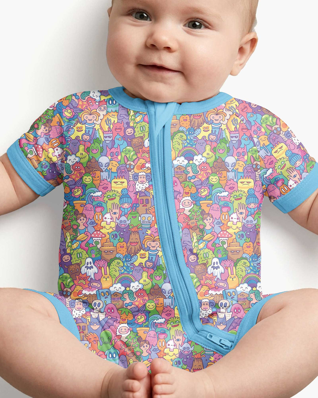 Doodle Characters Pastel Bamboo Shorty Zippy