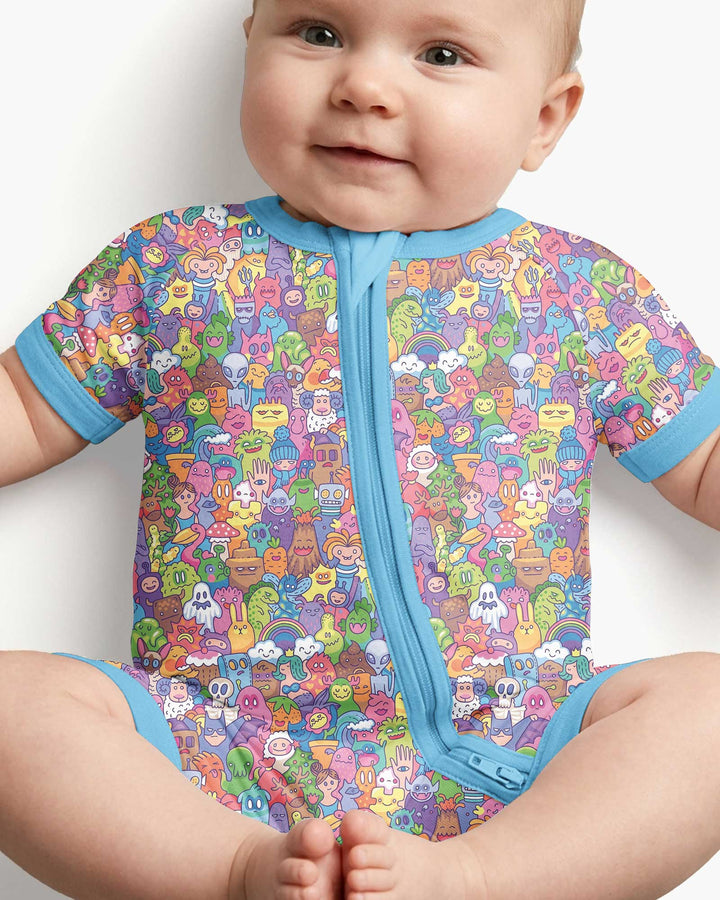 Doodle Characters Pastel Bamboo Shorty Zippy