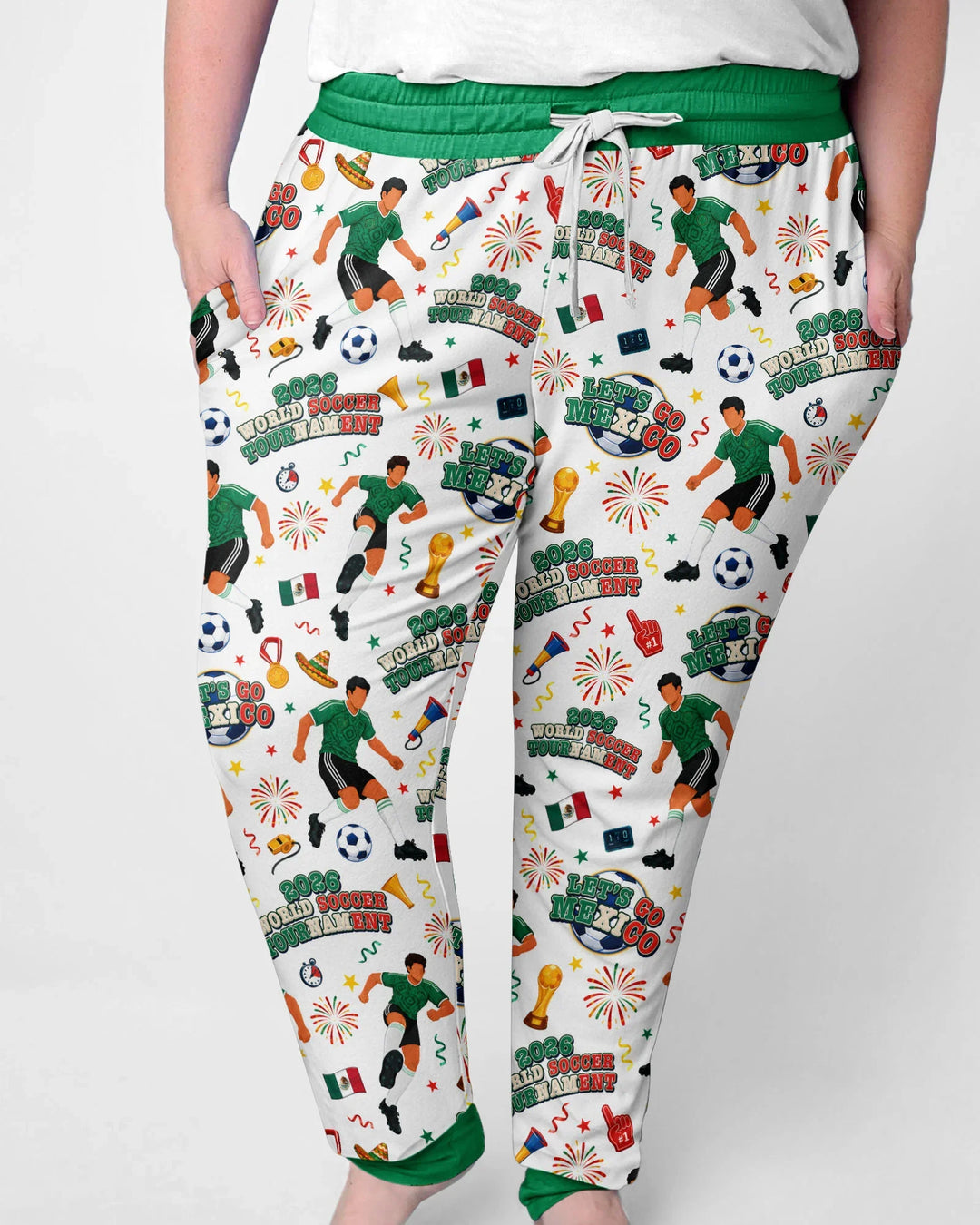 World Soccer Tournament Let's Go Mexico Family Matching Bamboo Women Pajama Set