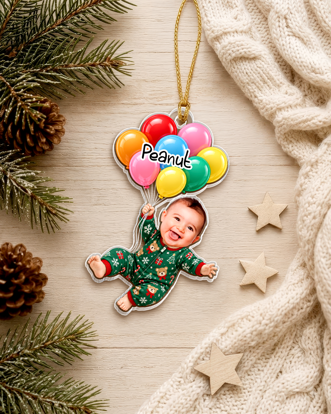 My Little Peanut Baby Personalized Acrylic Ornament