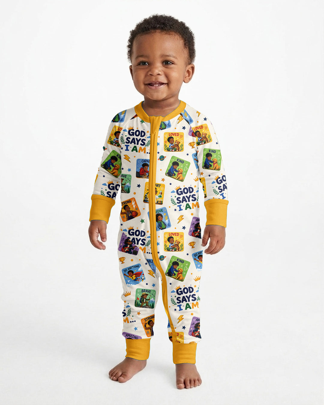 God Says I Am Black Boy Bamboo Convertible Zippy