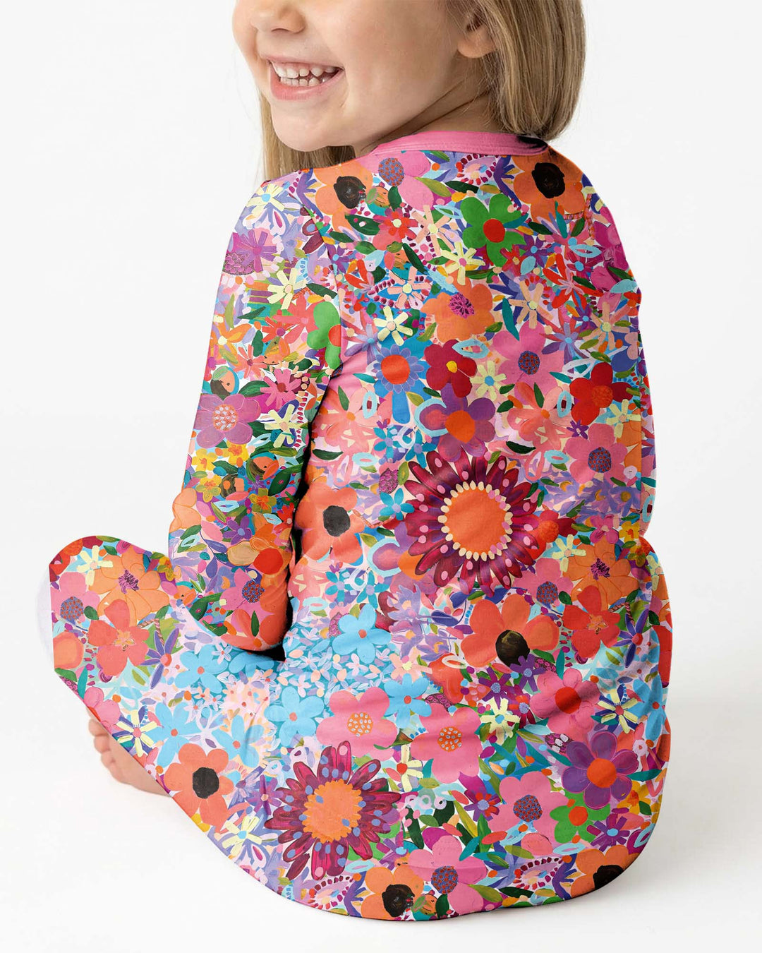 Rainbow Blooms Bamboo Two Piece Pyjamas Set