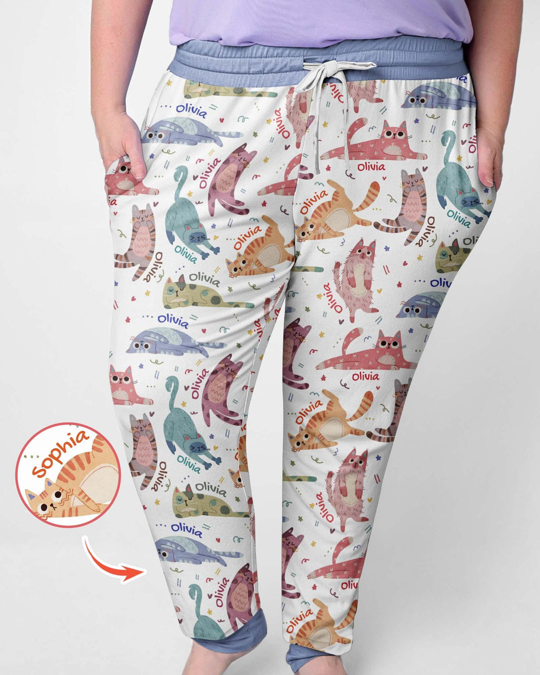 Cat Nap Crew Bamboo Women Pajama Set