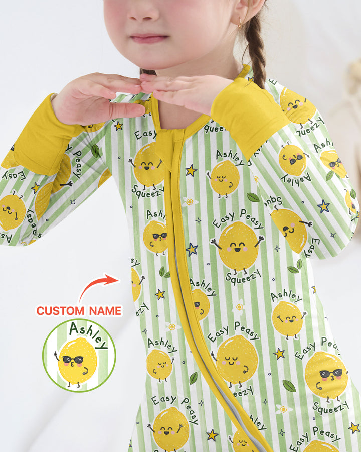 Easy Peasy Lemon Squeezy Custom Name Bamboo Convertible Zippy