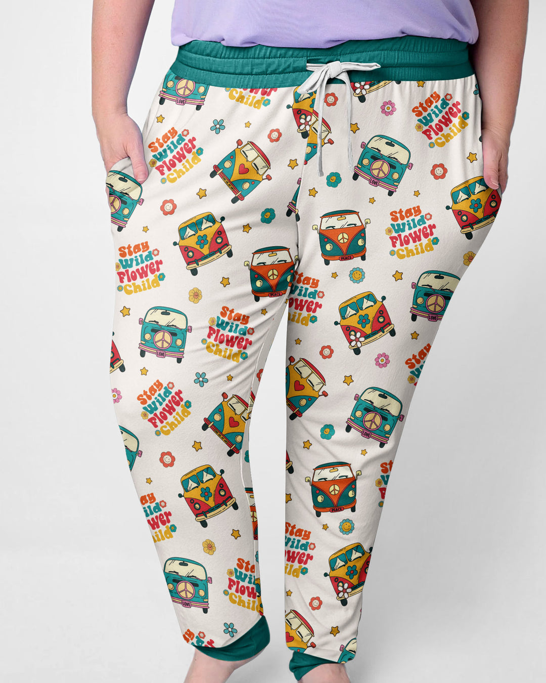 Stay Wild Flower Child Bamboo Women Pajama Set