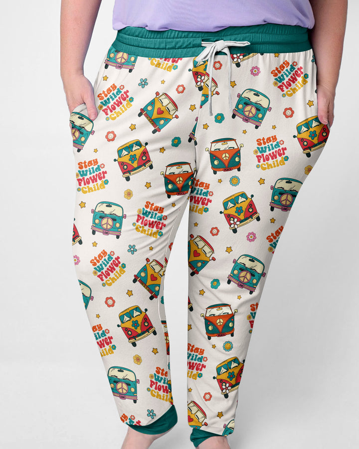 Stay Wild Flower Child Bamboo Women Pajama Set