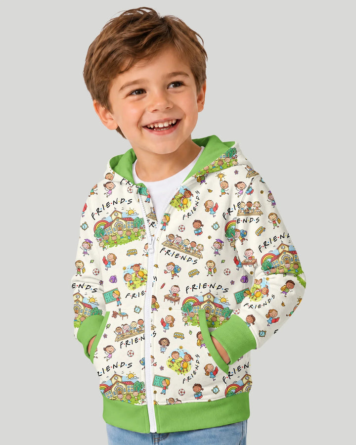 School Friends Forever Bamboo Zip Hoodie