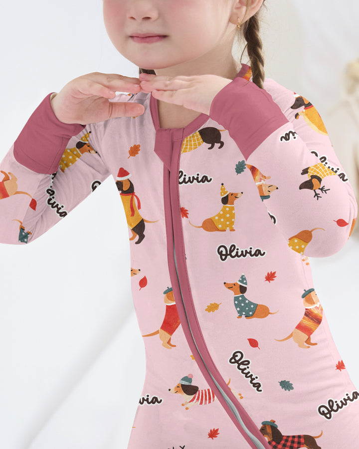 Autumn Dachshund Kids Bamboo Convertible Zippy