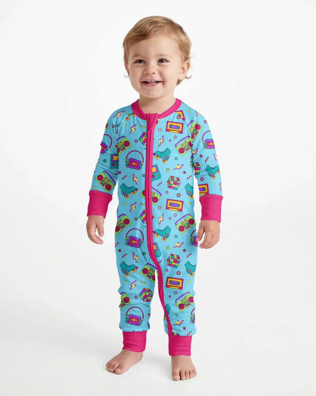 80s Retro Neon Bamboo Convertible Zippy