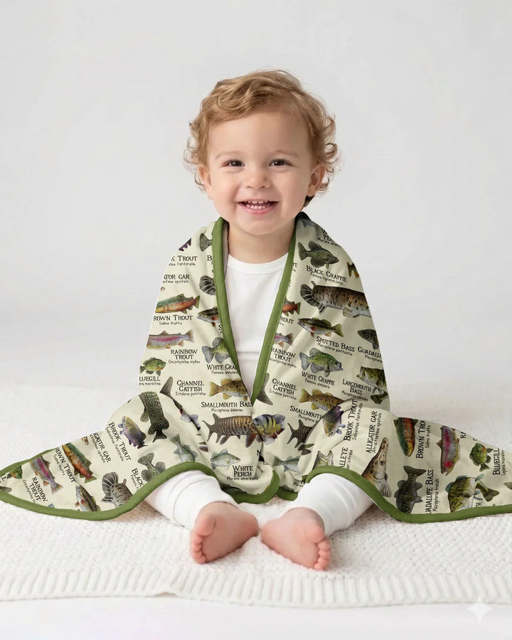 Fish Of America Bamboo Blanket