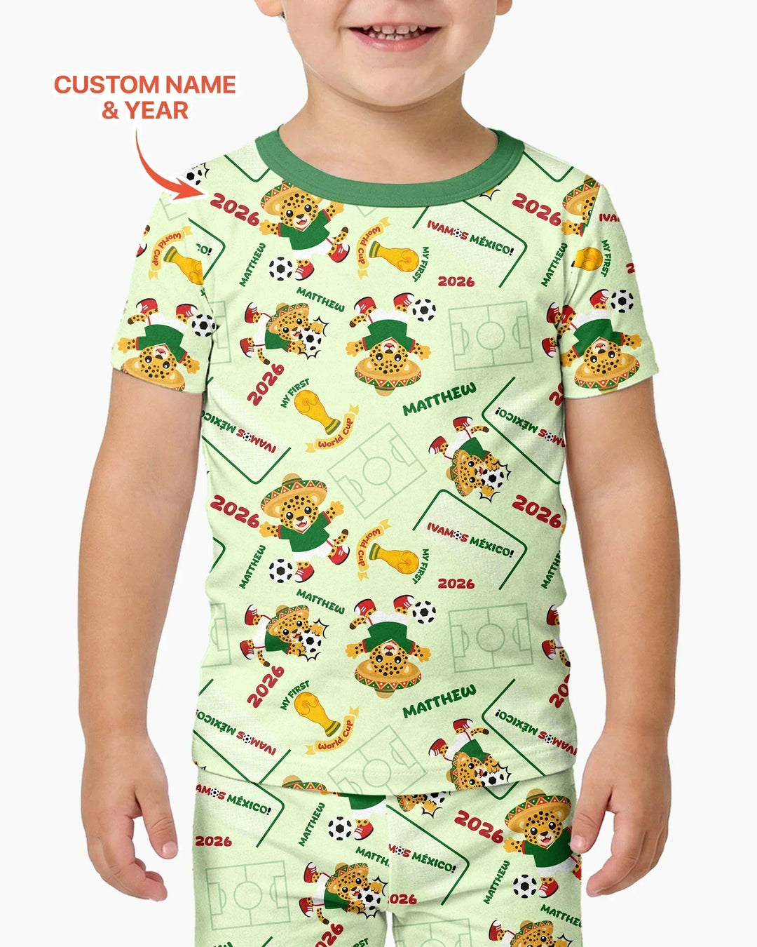My First World Cup Bamboo Two Piece Short Sleeve Pajama Set