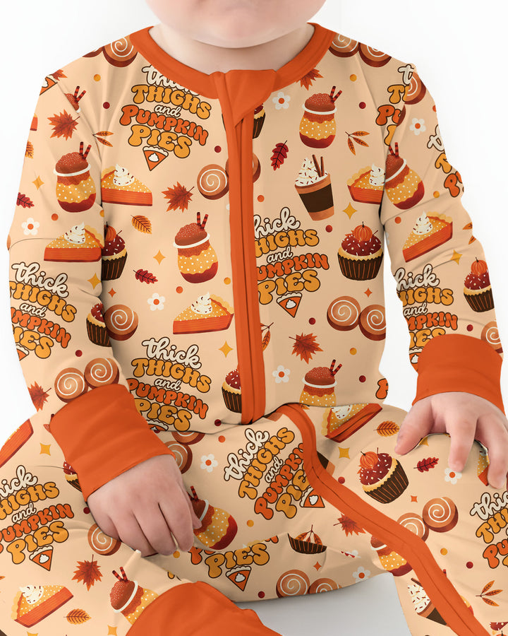 Thick Thighs and Pumpkin Pies Bamboo Convertible Zippy