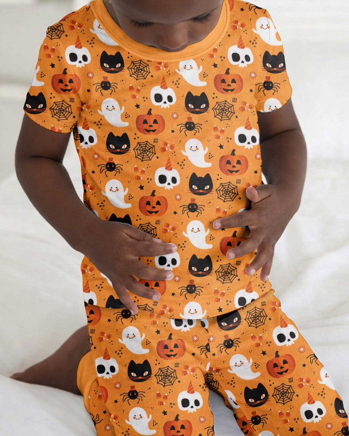 Halloween Party Bamboo Two Piece Short Sleeve Pajama Set