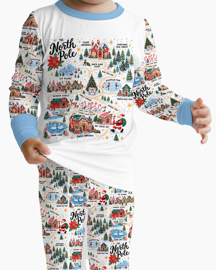The North Pole Bamboo Two Piece Long Sleeve Pajama Set