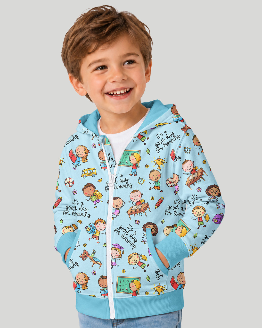 Little Learners Adventure Bamboo Zip Hoodie