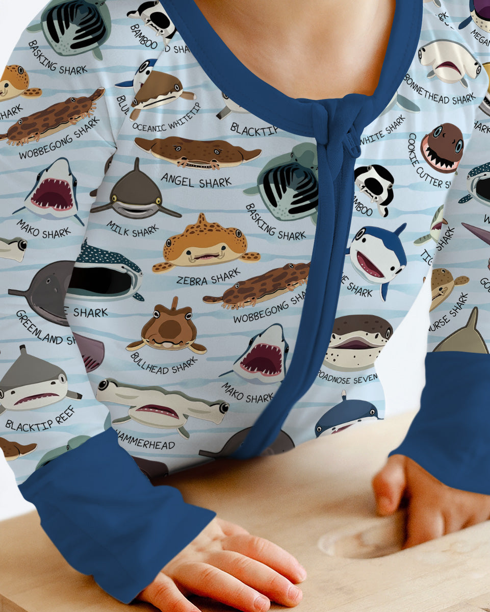 Shark Faces Bamboo Convertible Zippy