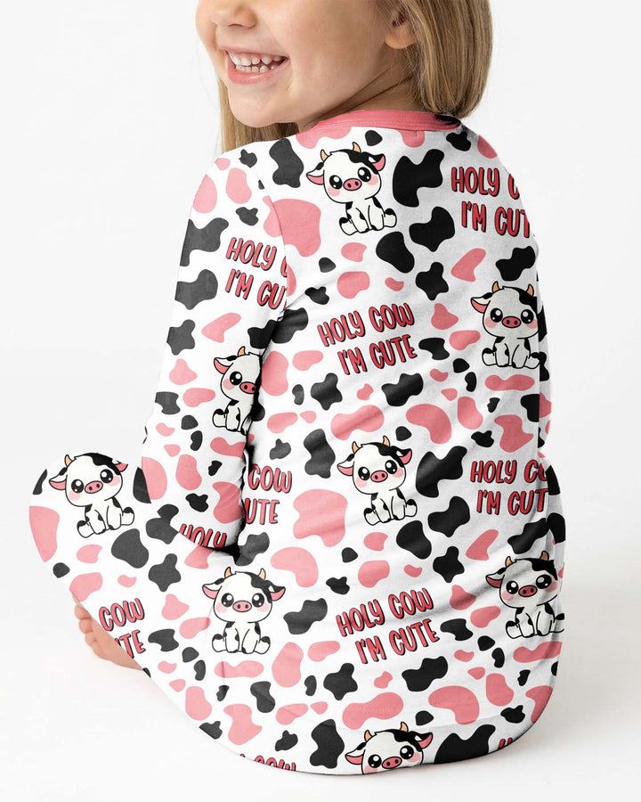 Holy Cow I'm Cute Bamboo Two Piece Long Sleeve Pajama Set