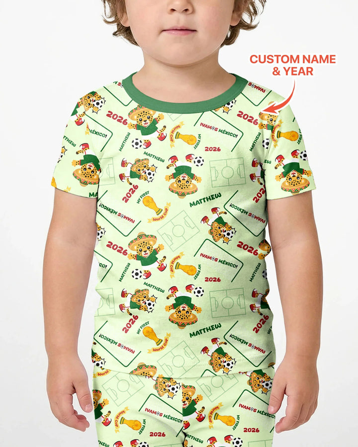 My First World Cup Bamboo Two Piece Short Sleeve Shorts Pajama Set