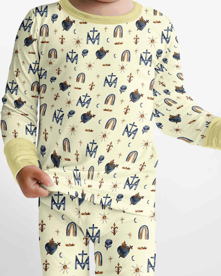 Template Bamboo Two Piece Long Sleeve Pyjamas Set