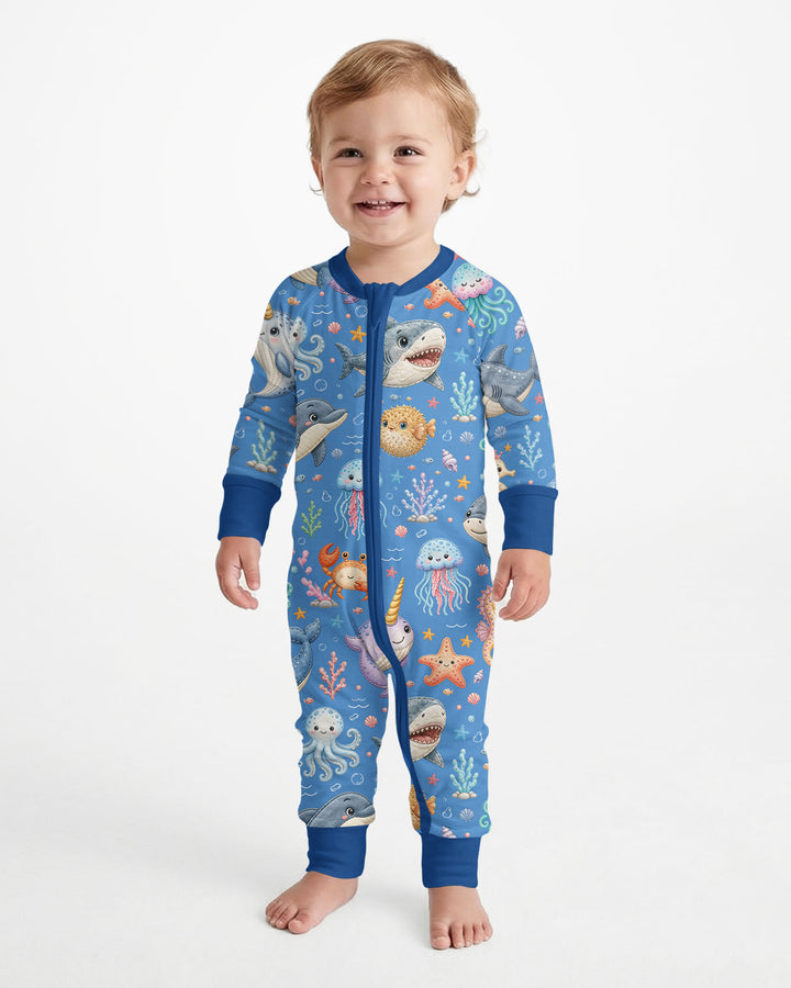 Cute Ocean Animals Bamboo Convertible Zippy