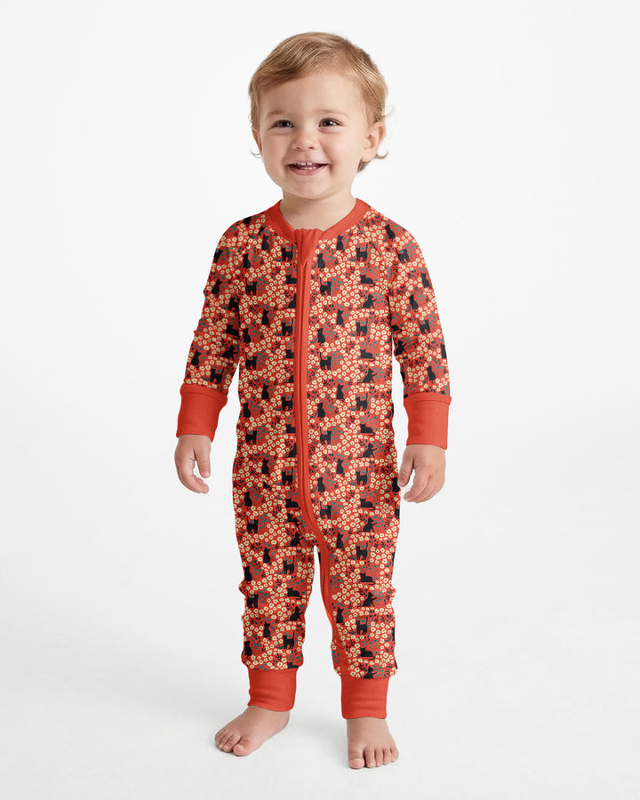 Black Cat Ditsy Bamboo Convertible Zippy