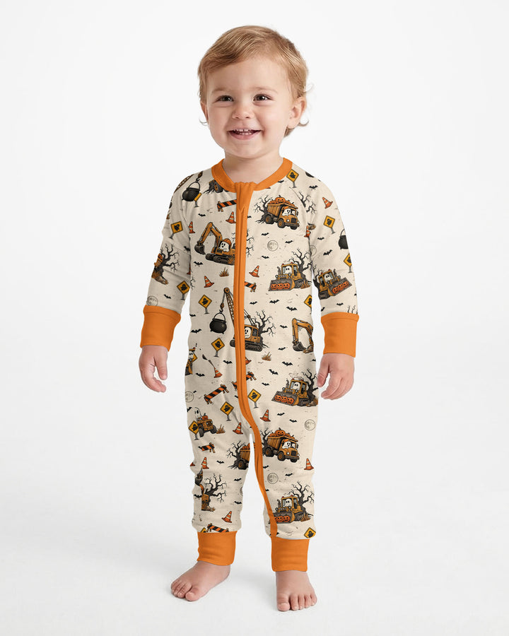 Halloween Construction Crew Ghost Bamboo Convertible Zippy