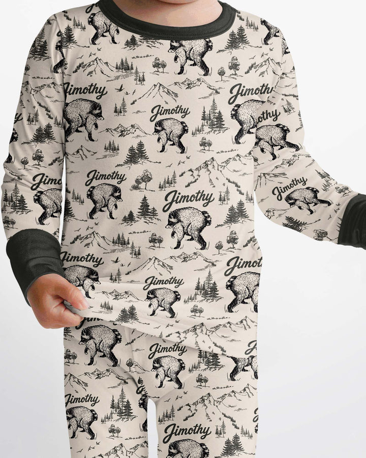 Template Bamboo Two Piece Long Sleeve Pyjamas Set