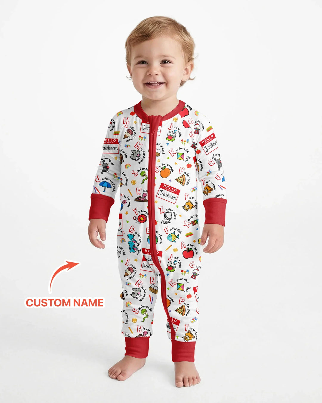 Custom Name Hello School ABCs Bamboo Convertible Zippy