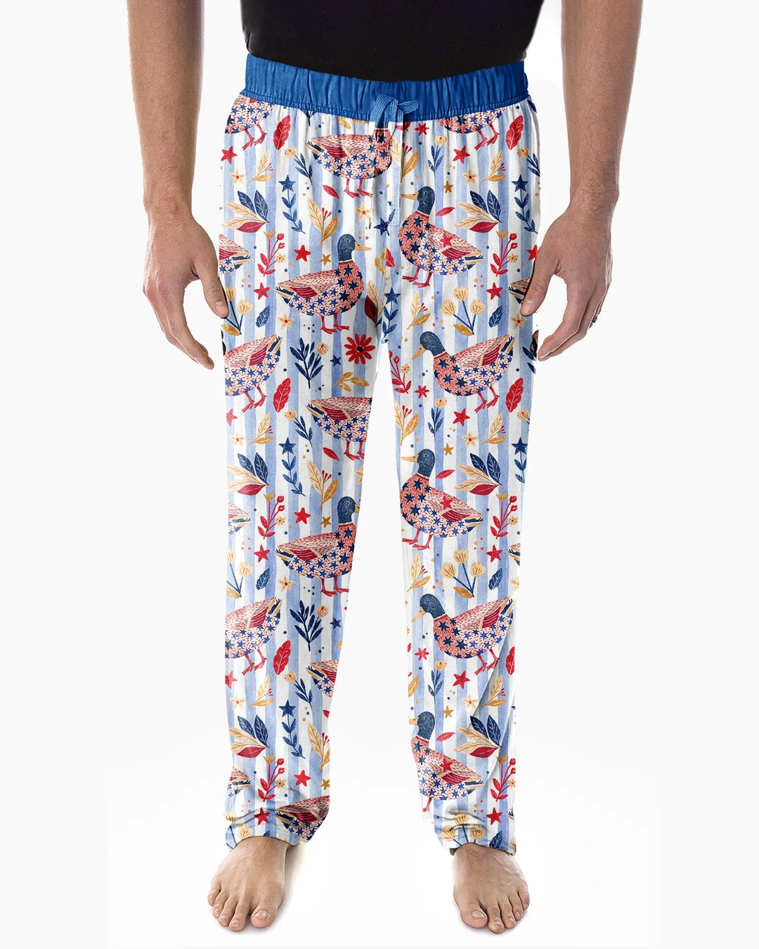 Patriotic Mallard Duck Bamboo Men's Pajama Set