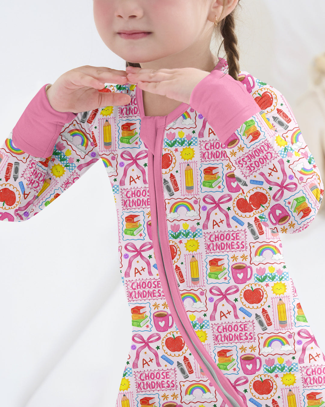 Kindness School Girl Bamboo Convertible Zippy