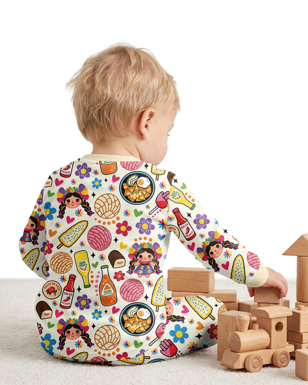 Little Mexican Fiesta Bamboo Two Piece Long Sleeve Pajama Set