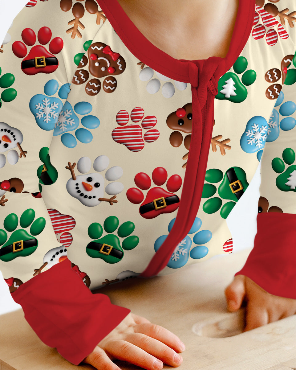 Santa Puppies Paw Bamboo Convertible Zippy
