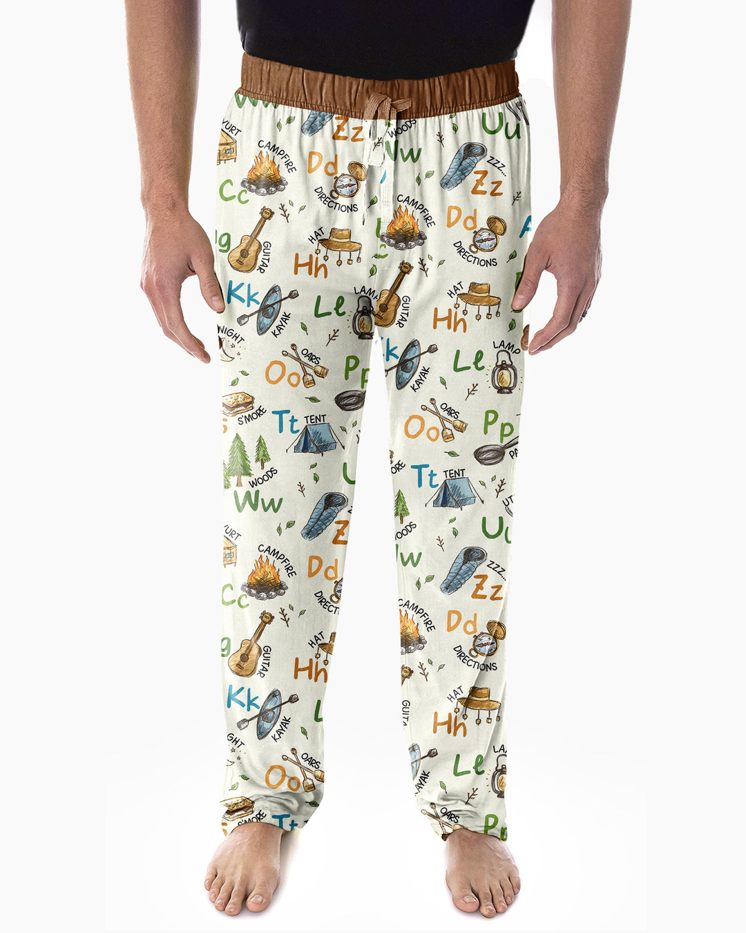 Adventure Alphabet ABCs Summer Camp Bamboo Men's Pajama Set