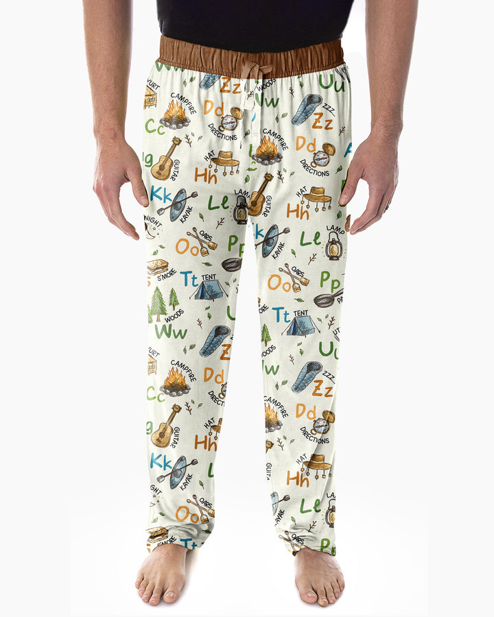 Adventure Alphabet ABCs Summer Camp Bamboo Men's Pajama Set