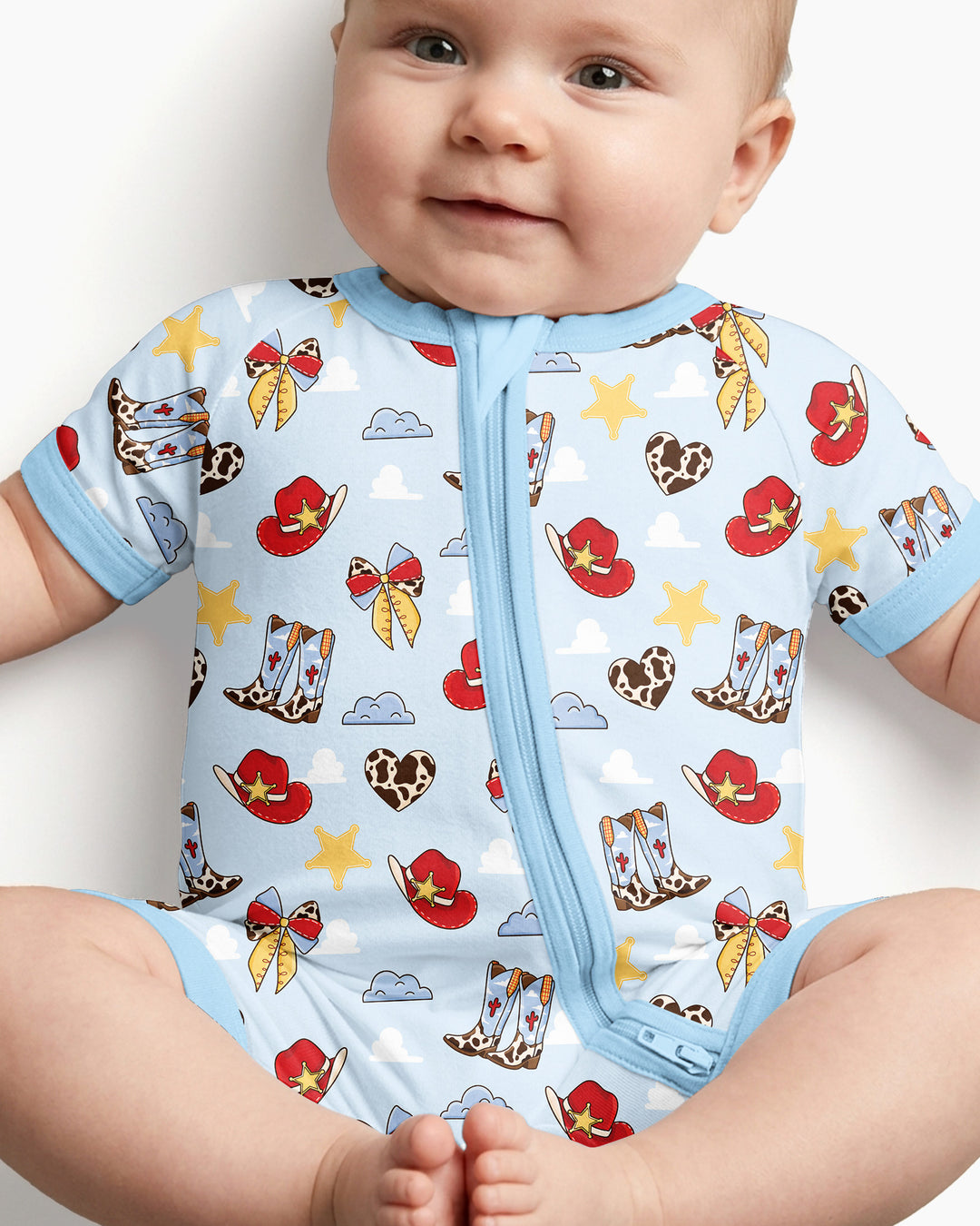 Cowboy Story Bamboo Shorty Zippy