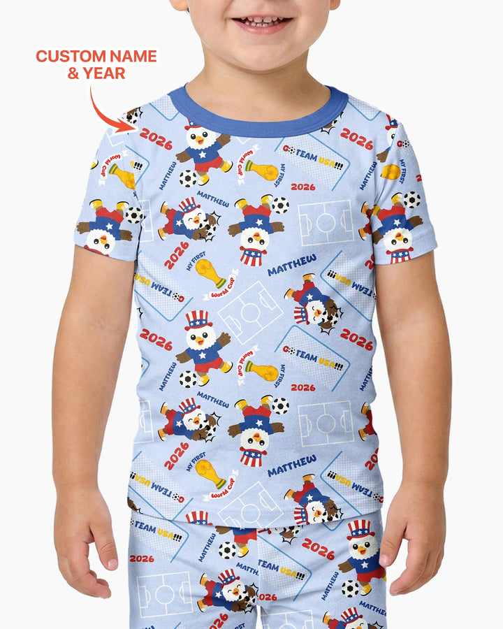 My First World Cup Bamboo Two Piece Short Sleeve Pajama Set