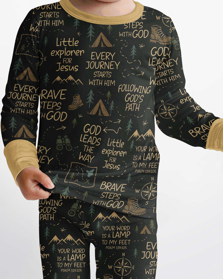 Template Bamboo Two Piece Long Sleeve Pyjamas Set