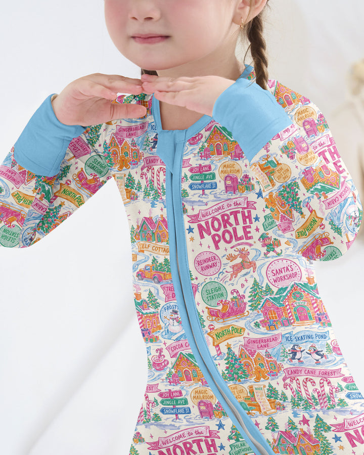 Pink North Pole Wonderland Bamboo Convertible Zippy