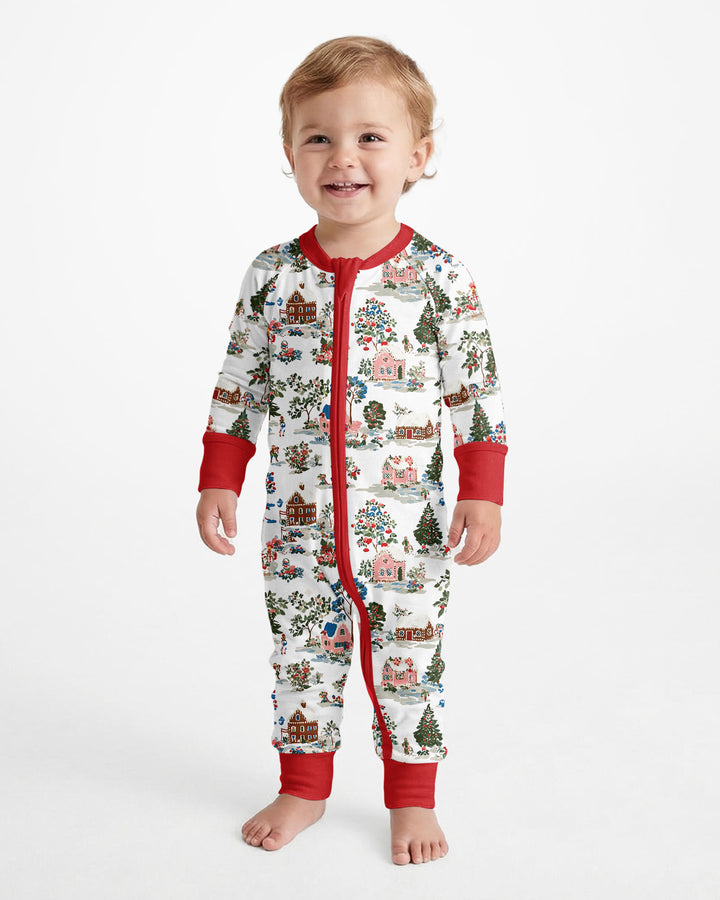 Christmas Village Winter Holiday Bamboo Convertible Zippy