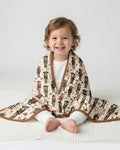 Western Christmas Cowboy Nutcracker Bamboo Blanket