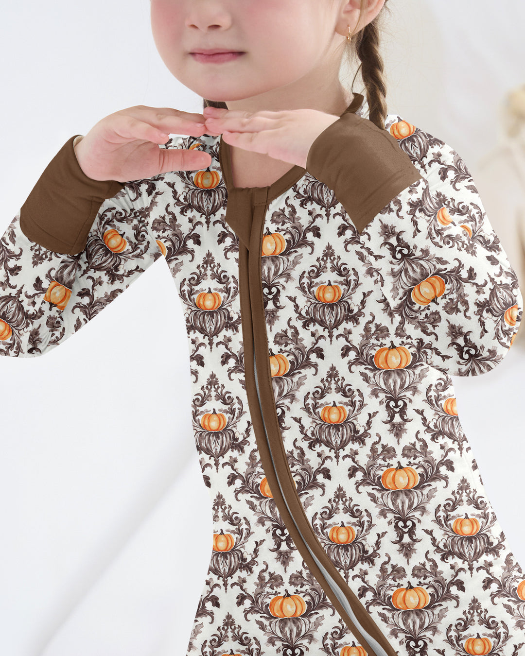 Pumpkin Toile Family Matching Bamboo Convertible Zippy