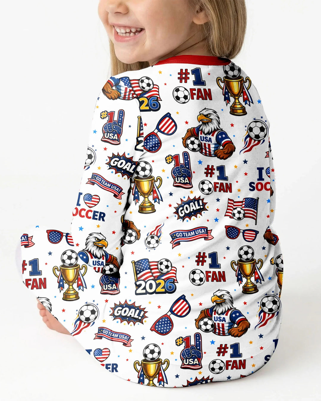 USA Soccer 2026 Party Bamboo Two Piece Long Sleeve Pajama Set