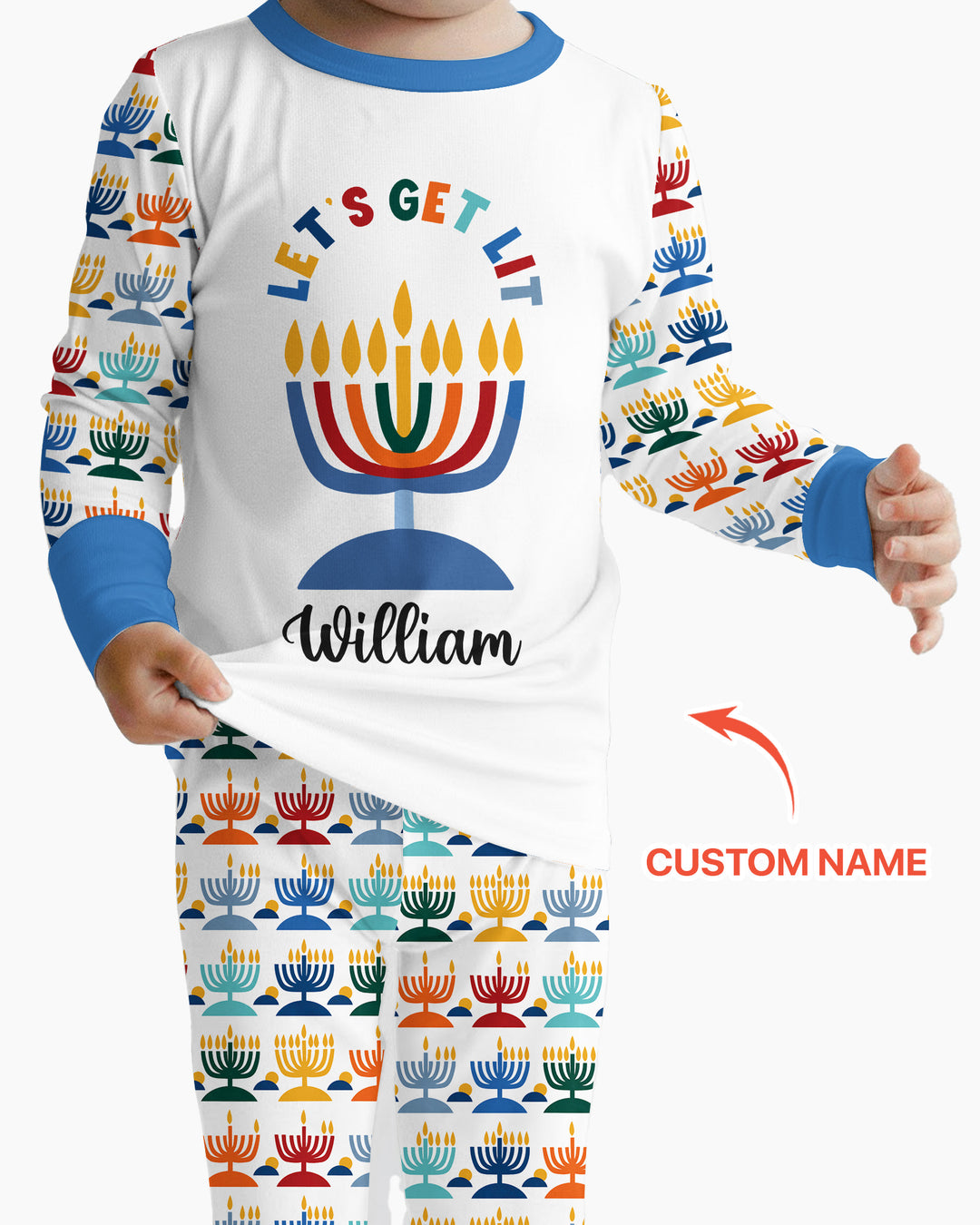Let's Get Lit Hanukkah Bamboo Two Piece Long Sleeve Pajama Set