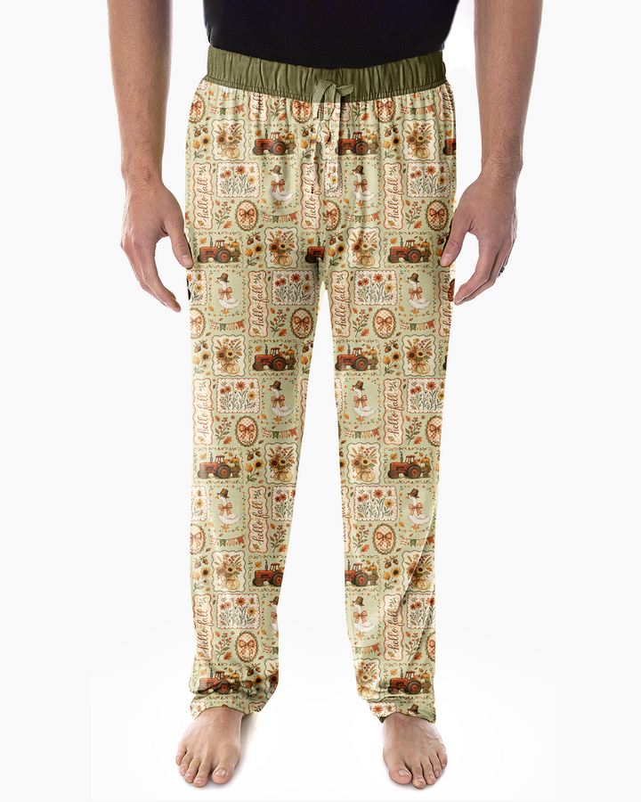 Farmhouse Fall Goose Family Matching Bamboo Men's Pajama Set