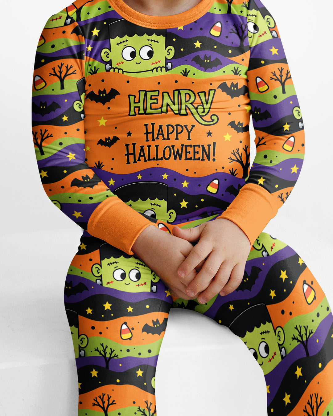 Eek Halloween Bamboo Two Piece Long Sleeve Pajama Set