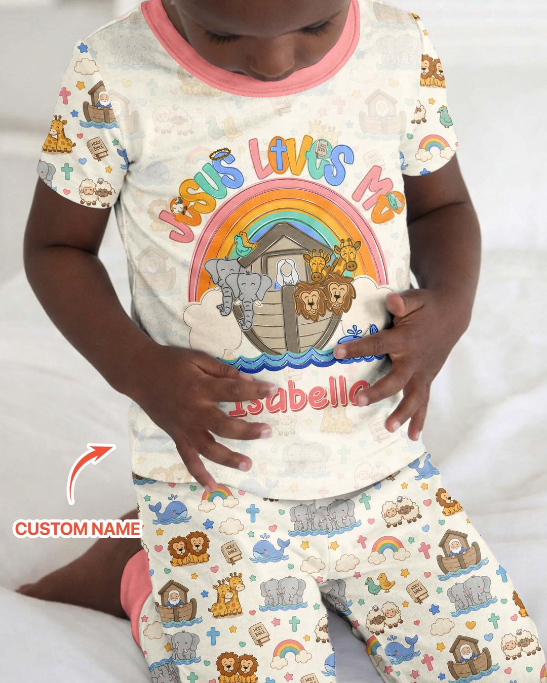 CUSTOM Template Bamboo Two Piece Short Sleeve Pyjamas Set