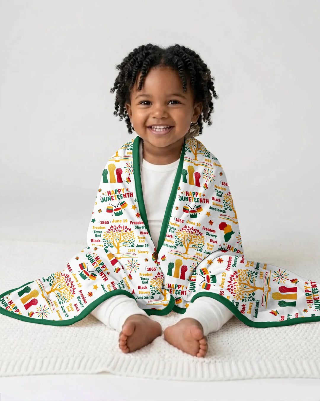 Happy Juneteenth Bamboo Blanket
