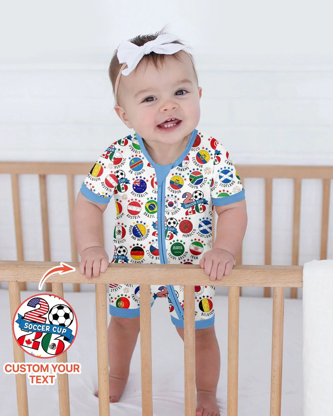 The World Plays Here 2026 Soccer Tour Bamboo Shorty Zippy