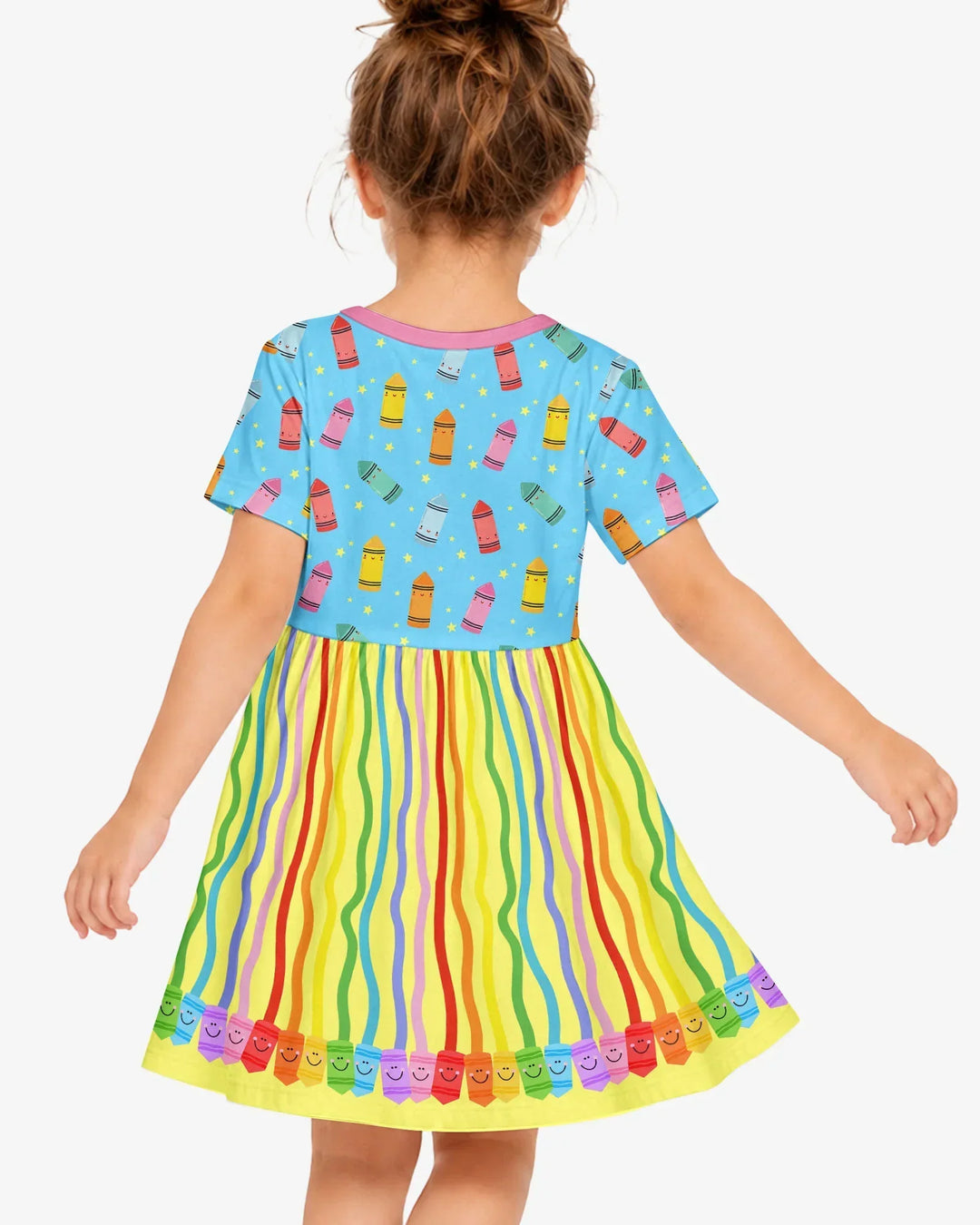 Happy Crayon Friends Bamboo Twirl Dress
