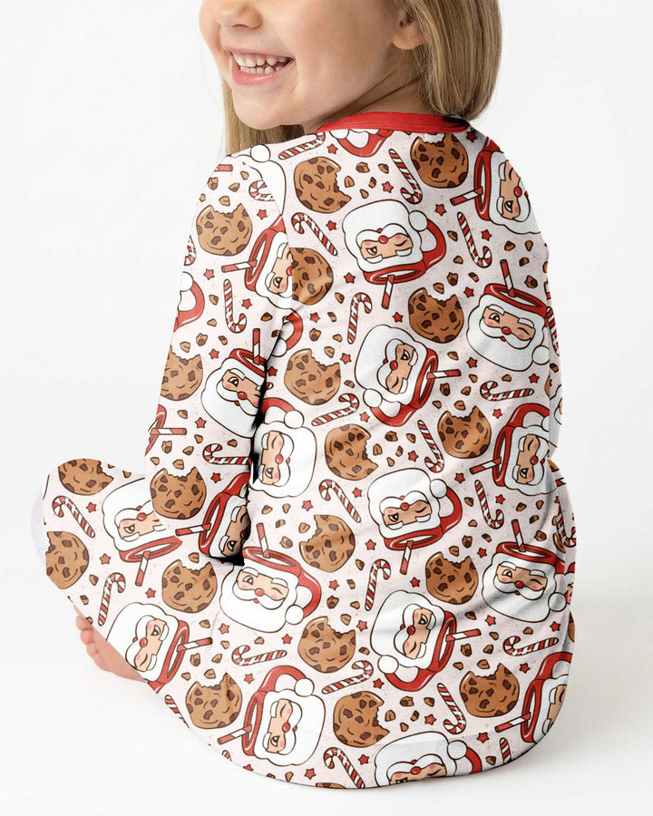 Santa's Cookie Break Bamboo Two Piece Long Sleeve Pajama Set